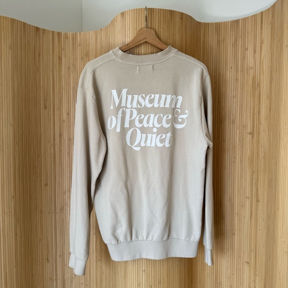 Museum of Peace & Quiet beige crewneck - Picture 3 of 7